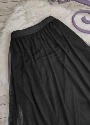 Женская юбка lcw casual фатиновая черная размер 46 м4 фото