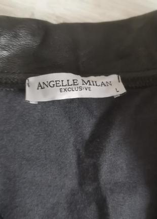 Стильний піджак із штучної шкіри angelle milan5 фото