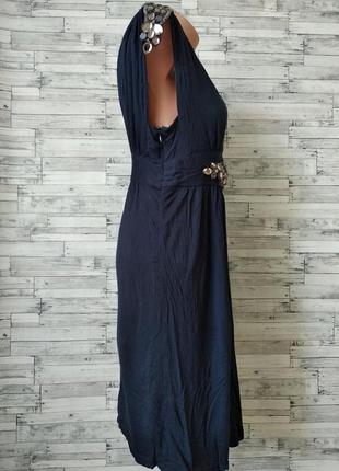 Платье сарафан hotel particulier женское синее с камнями размер 44 s6 фото