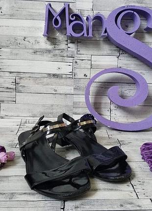 Босоніжки жіночі antonio biaggi шкіра лак чорні розмір 39