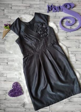Ошатна сукня жіноча на запах сіра розмір 46 м