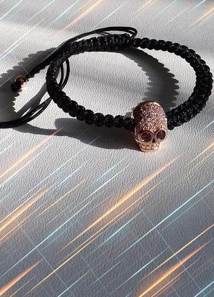 💀 браслет шелковая нить череп