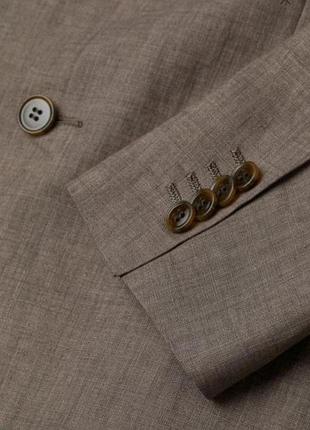 Однобортный блейзер из льняной ткани7 фото