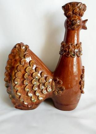 Статуэтка виноградовская майолика птица керамическая винтажная5 фото