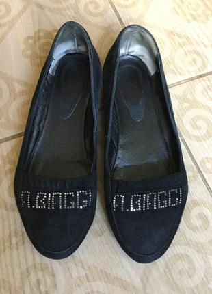 Балетки на танкетке кожа antonio biaggi