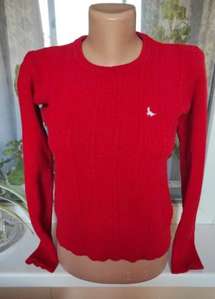 Свитер шерсть. красный свитер. джемпер шерсть. красный джемпер.