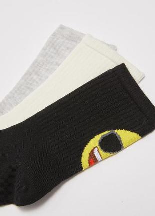 39 - 40 р нові фірмові високі шкарпетки з смайликами ззаду lc waikiki вайкіки носки3 фото