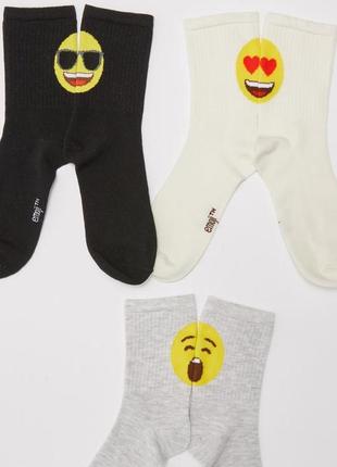 39 - 40 р нові фірмові високі шкарпетки з смайликами ззаду lc waikiki вайкіки носки