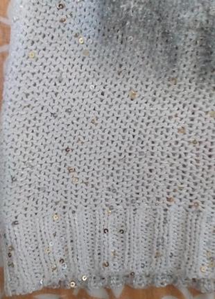 Женская нарядная  вязаная кофта свитер с принтом4 фото