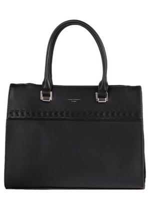 Женская классическая чёрная сумка david jones2 фото