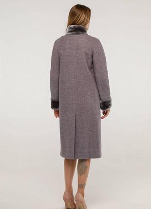 Зимнее фабричное женское шерстяное пальто3 фото
