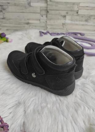 Дитячі черевики bartek на хлопчика, шкіряні чорні на липучках розмір 314 фото