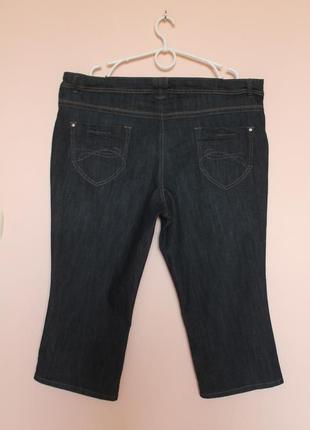 Темно сірі джинсові бріджі, бриджі, капрі, шорти батал 56-58 р.4 фото