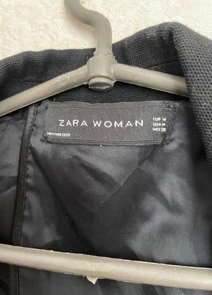 Піджак сюртук чорний двубортний zara woman3 фото