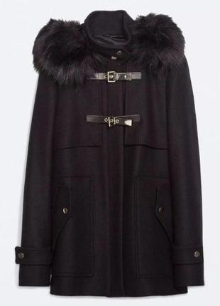 Шерстяное пальто,женское пальто короткое,пальто с капюшоном