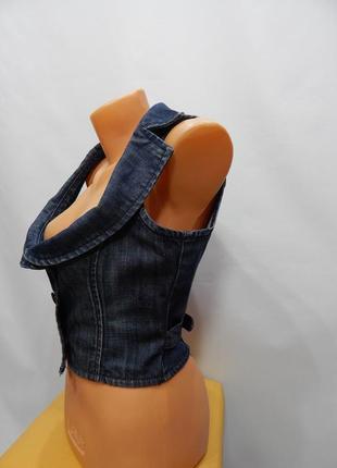 Жилет женский джинсовый короткий anyone ukr р.44-46, 002s (только в указанном размере, только 1 шт)5 фото