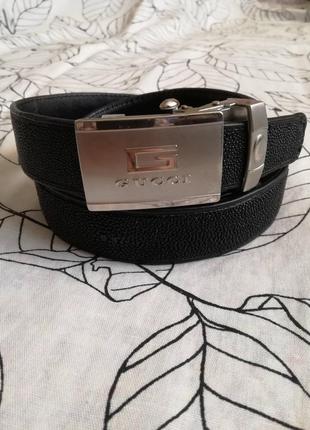 Шикарний надійний високоякісний шкіряний ремінь gucci/ 💯% шкіра ската