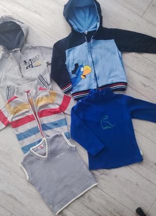 Брендові кофта, жилет, флиска, на молнії, 92-104-110 см