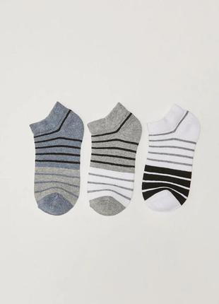 34-37 р нові дитячі короткі базові шкарпетки для хлопчика в смужку lc waikiki вайкіки носки