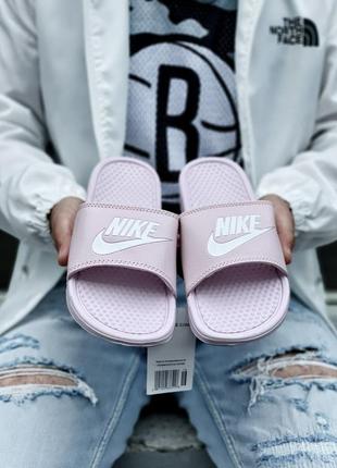 Жіночі шльопанці nike benassi pink 36-37-38-39-40