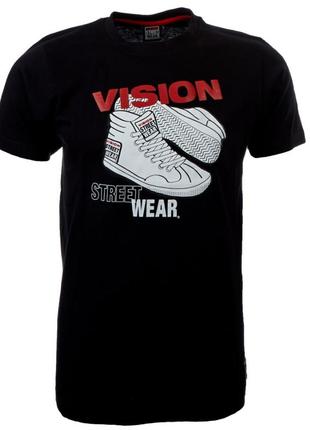 Оригінал футболка чоловіча чорна vision street wear розміри m, l