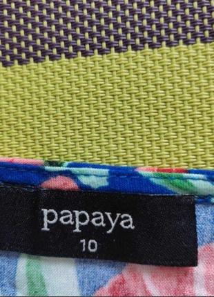 Блуза. блузка. papaya. m. 38. квітковий принт.  100%бавовна3 фото