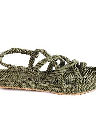 Босоножки женские веревки inshoes хаки