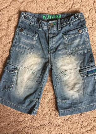 Классные джинсовые бриджи  шорты муж раз s(44)1 фото