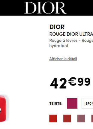 Зволожувальна помада для губ dior rouge dior ultra rouge6 фото