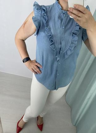Розкішна джинсова блуза сорочка
