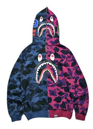 Худі ape-man head shark bape jacket hoodie