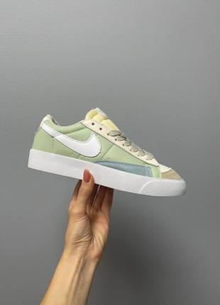 Женские кроссовки nike blazer low ‘77 vintage green beige 36-37-38-39-406 фото