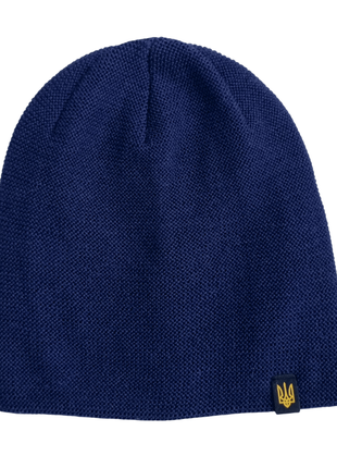 Зимова шапка герб р.55-57 на флісі унісекс панчіх 3 кольори4 фото