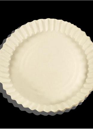 Тарелка бумажная для пиццы круглая 200 мм белая 100 шт