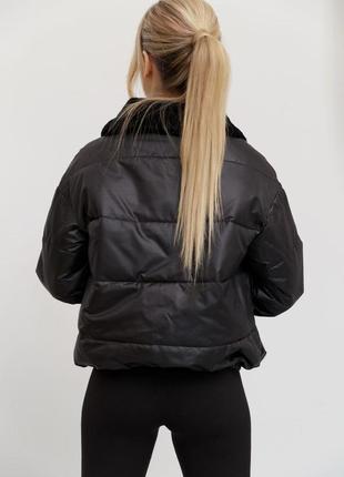 Куртка женская демисезонная цвет черный4 фото