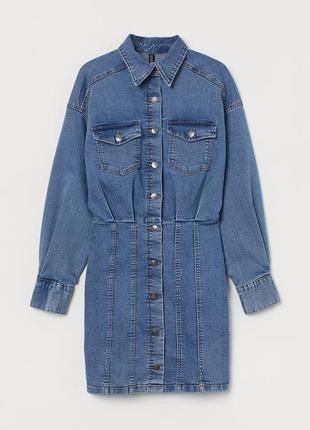 H&m divided джинсовое платье, размер 32, 362 фото
