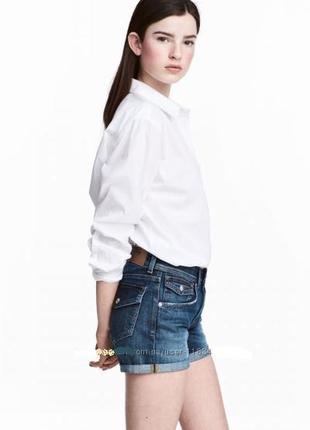 Шорти жіночі джинсові h&m regular waist denim shorts нові4 фото