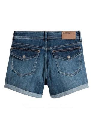 Шорти жіночі джинсові h&m regular waist denim shorts нові2 фото