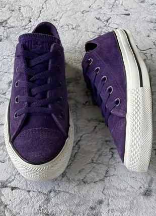Converse кеды женские замшевые фиолетовые оригинал низкие 36-37 б у