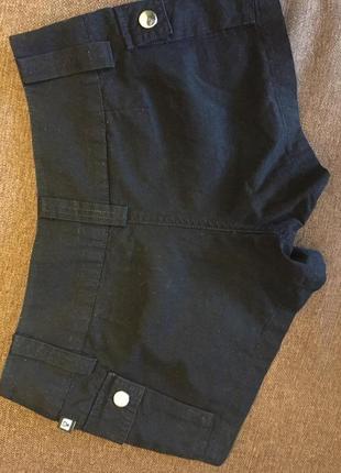 Шорты летний джинс черные укорочённые раз xs2 фото