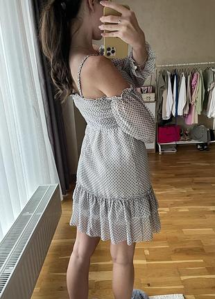 Шифонова сукня в горошок 5