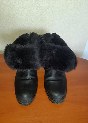 Трендовые массивные кожаные зимние ботинки zara4 фото