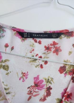 Напівпрозора шифонова блуза в квітковий принт3 фото