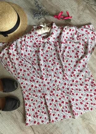 Блуза в цветочек marks & spencer 14 размер 42
