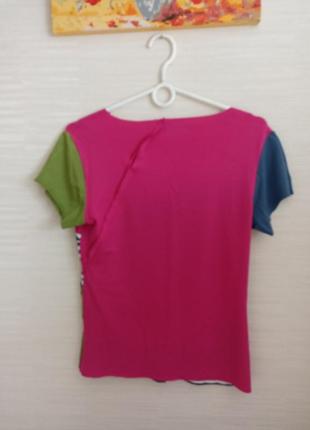 🌹🌹красивая разноцветная женская футболка интересного пошива 🌹🌹4 фото