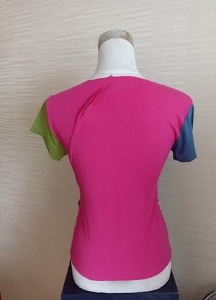 🌹🌹красивая разноцветная женская футболка интересного пошива 🌹🌹3 фото