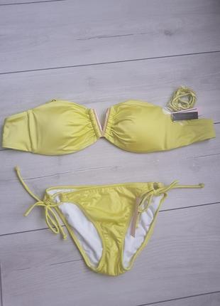 Купальник victoria´s secret лимонного цвета с шимером7 фото