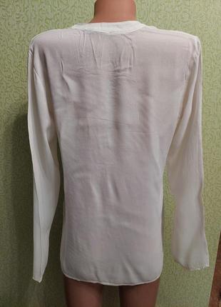 Шовкова блузка сорочка вільного крою із  додаваням натурального шовку5 фото