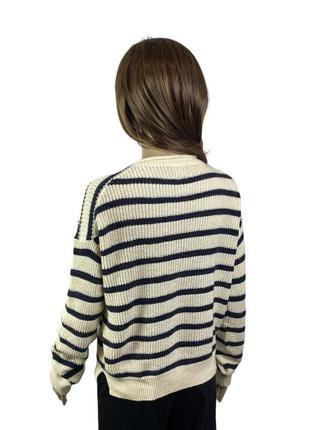 Отличный,мягкий свитерок в полоску в стиле оверсайз из коттона3 фото