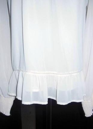Винтажная блуза тренд!!!!  с оборками воланами рюшами кружевом3 фото